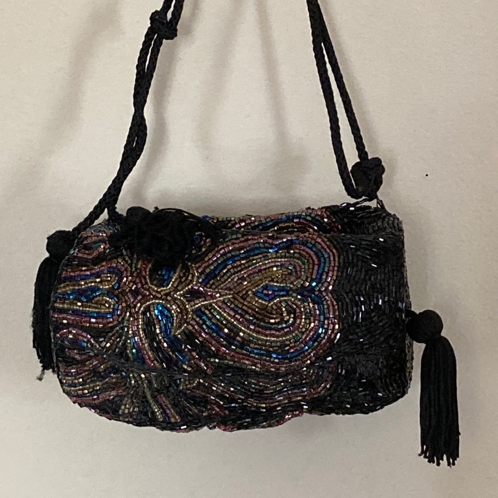 Lady Valerie vtg beaded pouch bag
